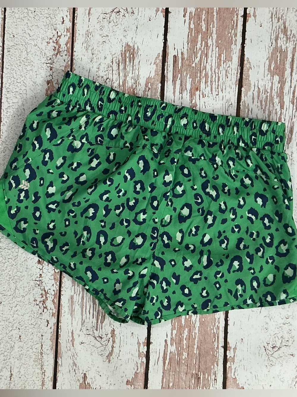 all in motion Women’s Leopard Print Active Shorts in Purple and Green - Picture 5 of 8